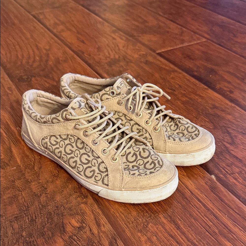 Woman’s Brown G By Guess Sneakers Size 7.5M